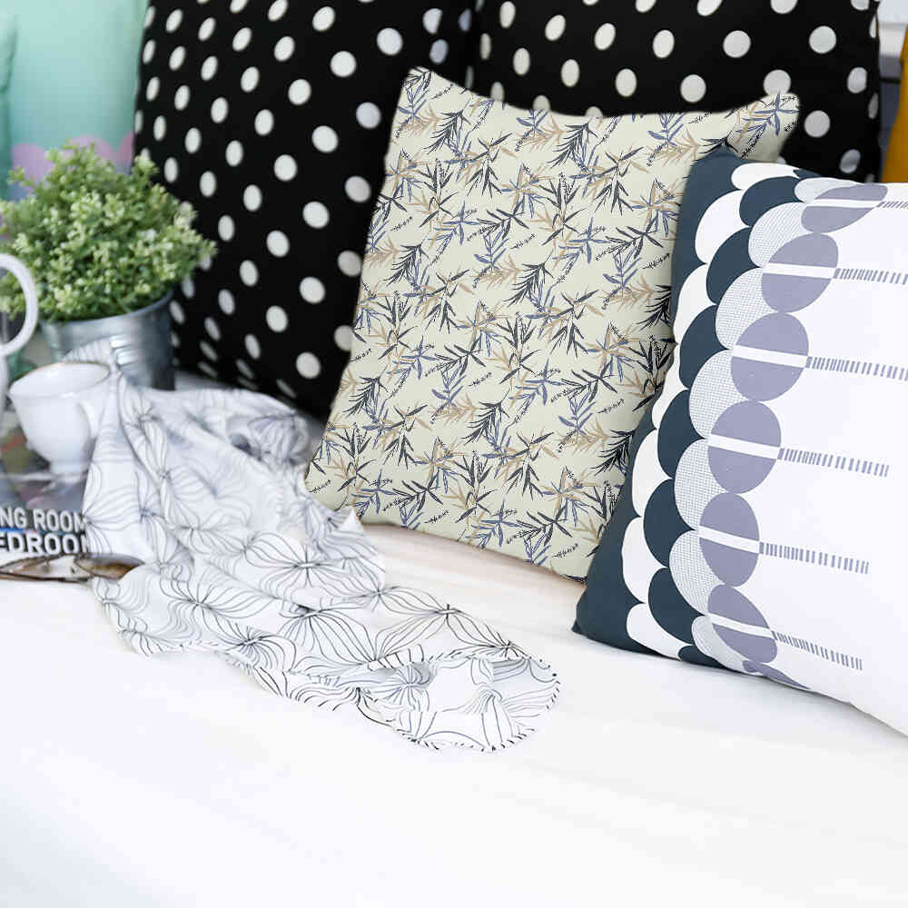 Gesundheitskissen Blattmuster Beige