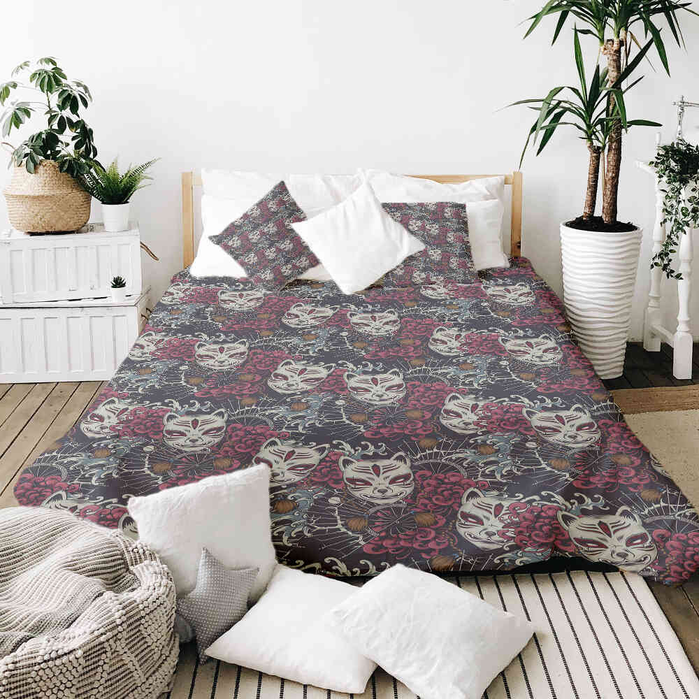 Original Therapiedecke - Baumwoll Bettwäsche Set Gruselkatze