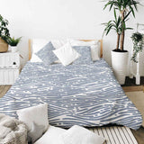 Original Therapiedecke - Baumwollbezug welliges Muster Blau