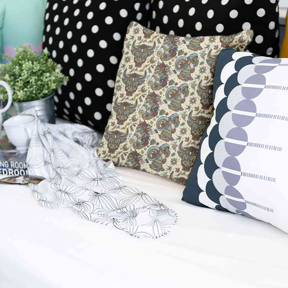 Gesundheitskissen bunte Tierköpfe