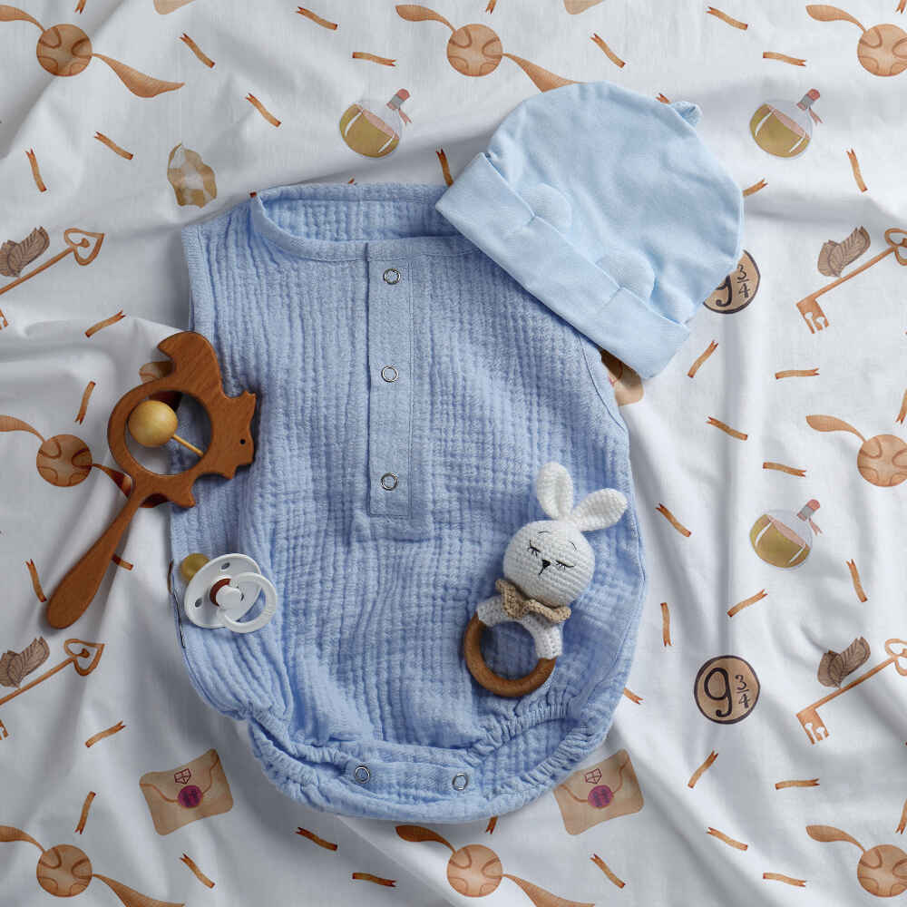 Original Therapiedecke - Baumwoll Bettwäsche Set Weiß mit Schnatz