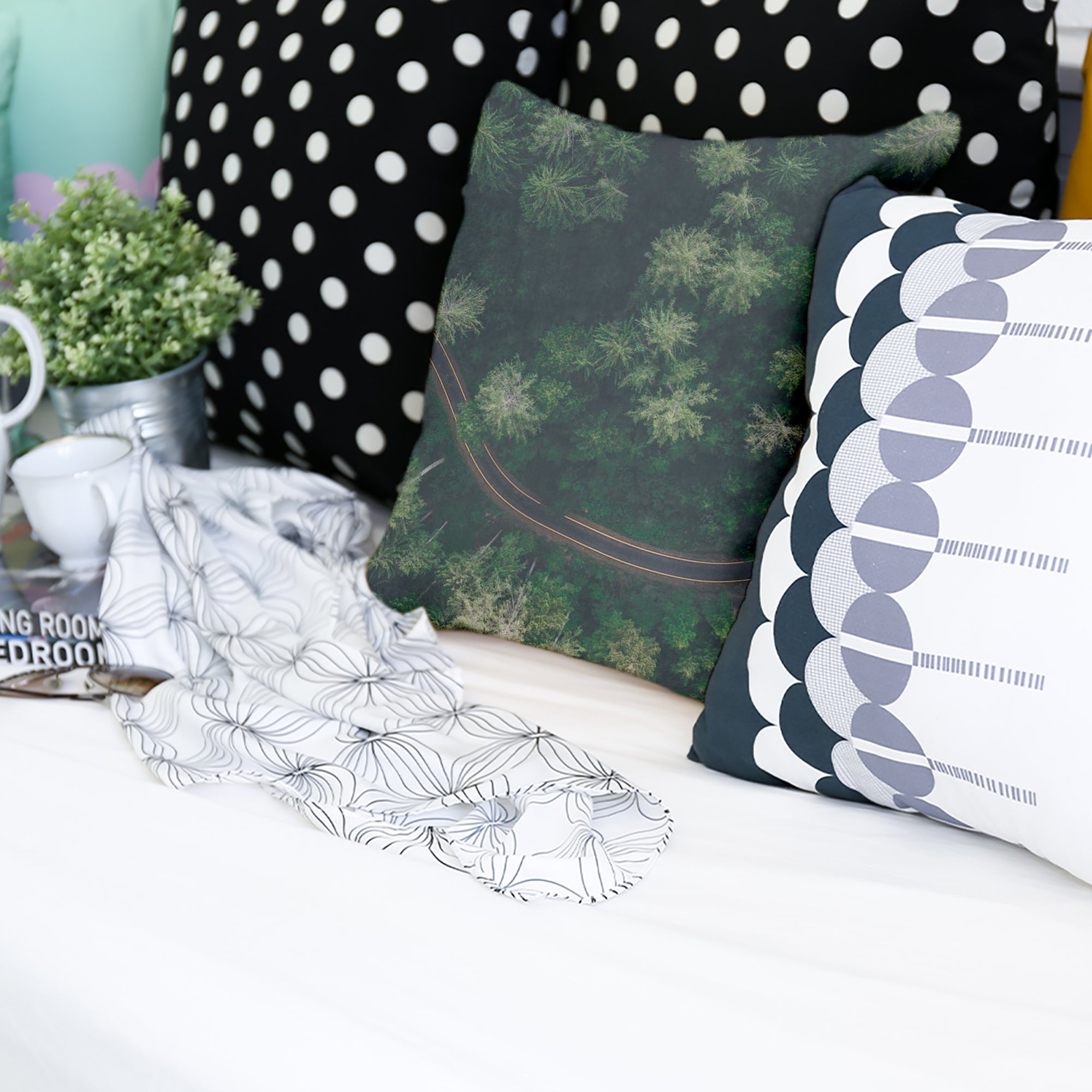 Gesundheitskissen Straße im Wald