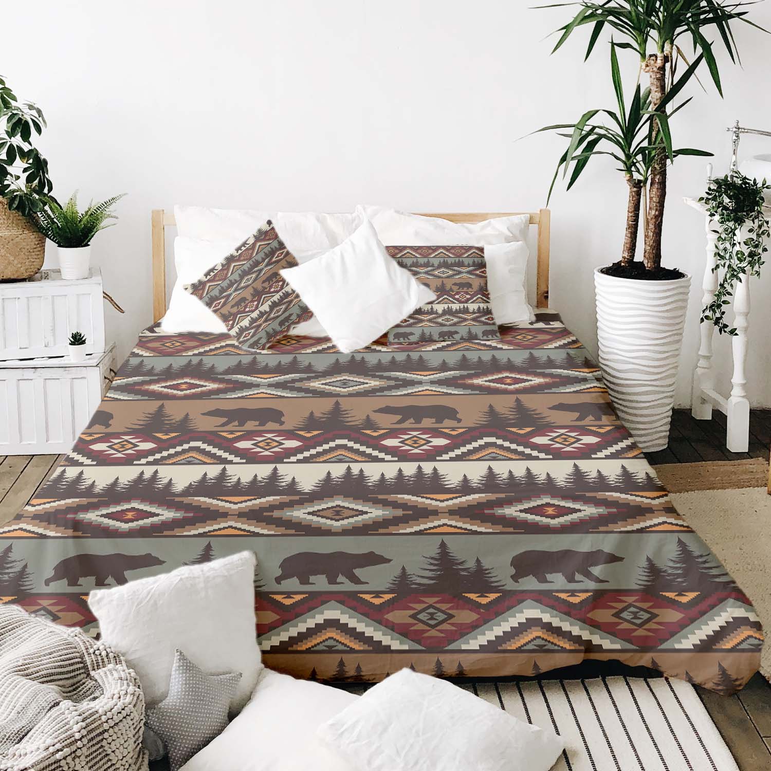 Original Therapiedecke - Baumwoll Bettwäsche Set Braun Norwegen