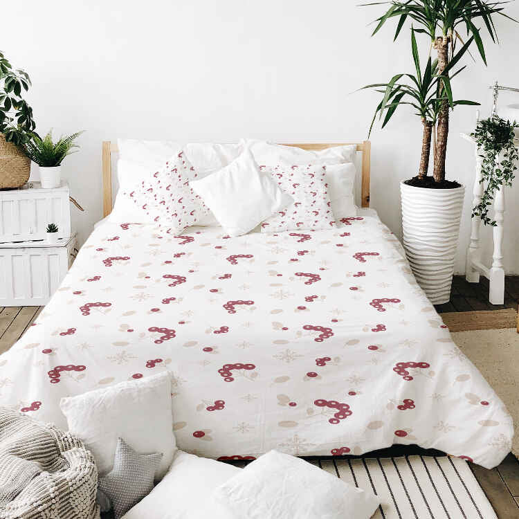 Original Therapiedecke - Baumwoll Bettwäsche Set mit Beerenstrauch