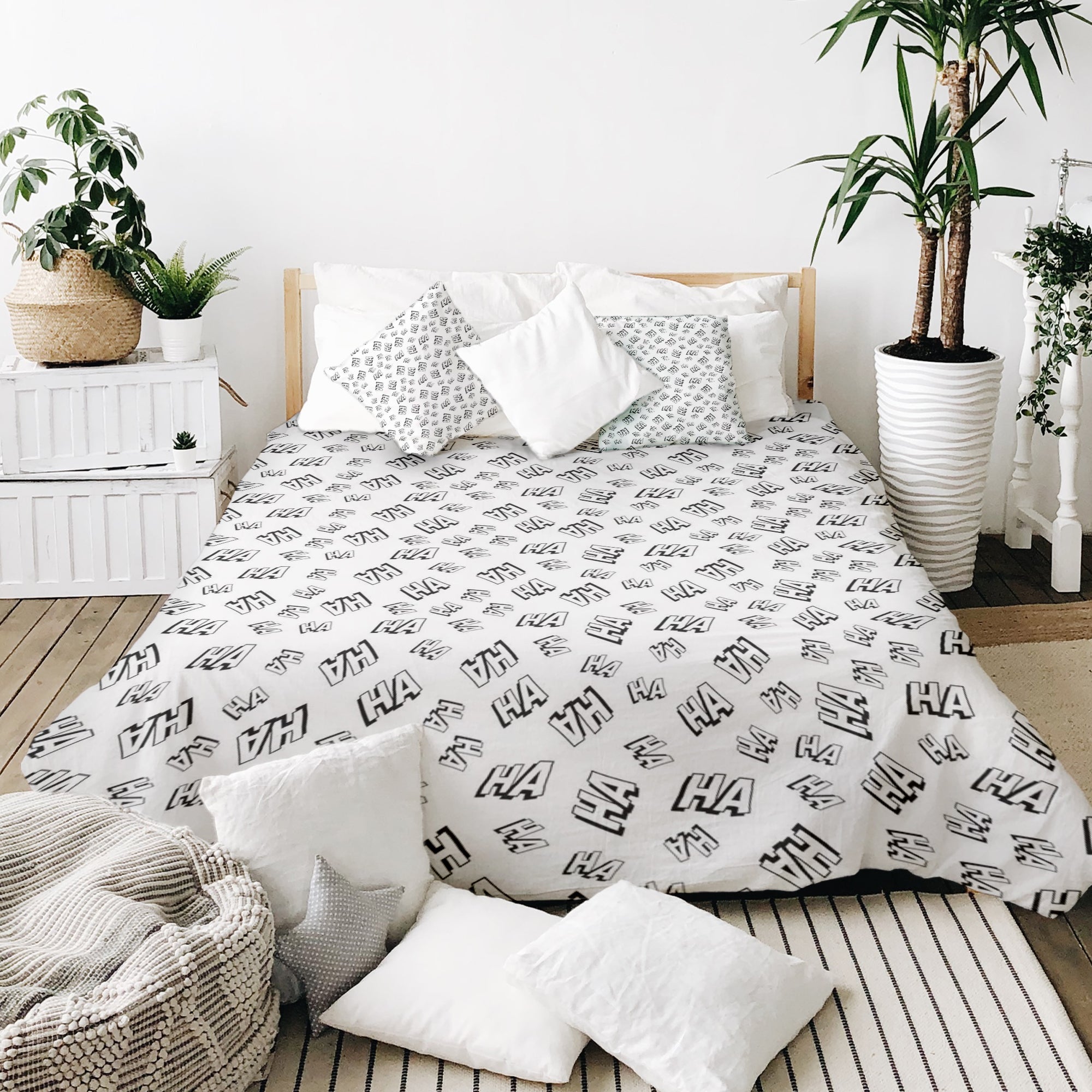 Original Therapiedecke - Baumwollbezug Weiß Ha Ha