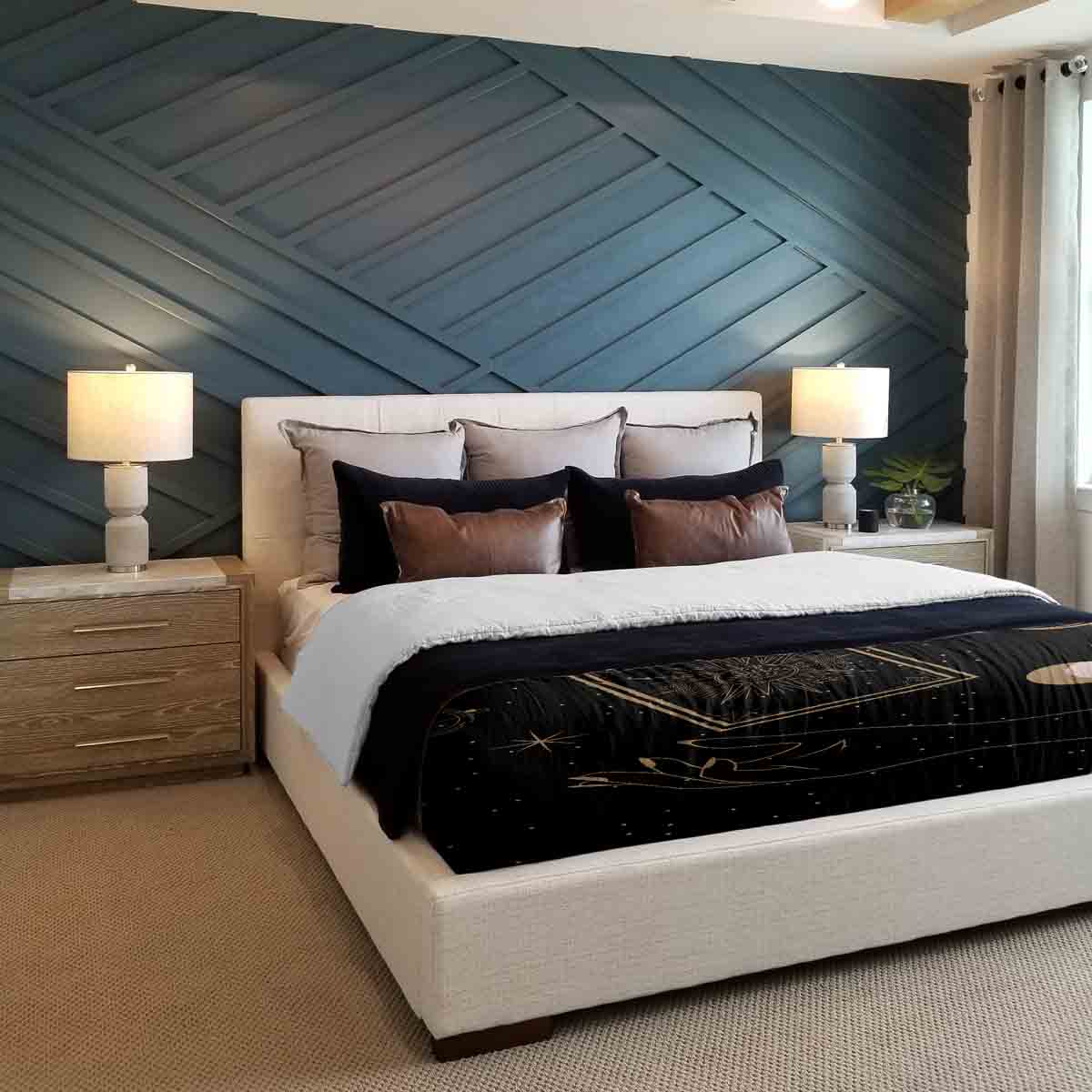 Original Therapiedecke - Baumwoll Bettwäsche Set Schwarz mit Sonne, Mond und Sterne