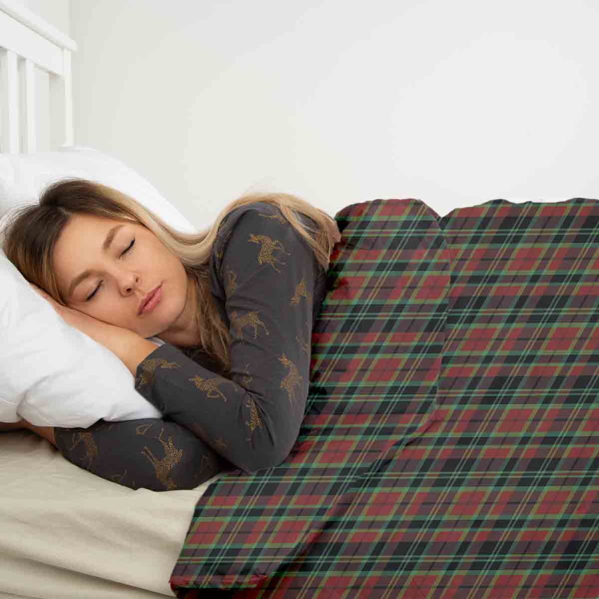 Original Therapiedecke - Baumwollbezug weihnachtliches Karo
