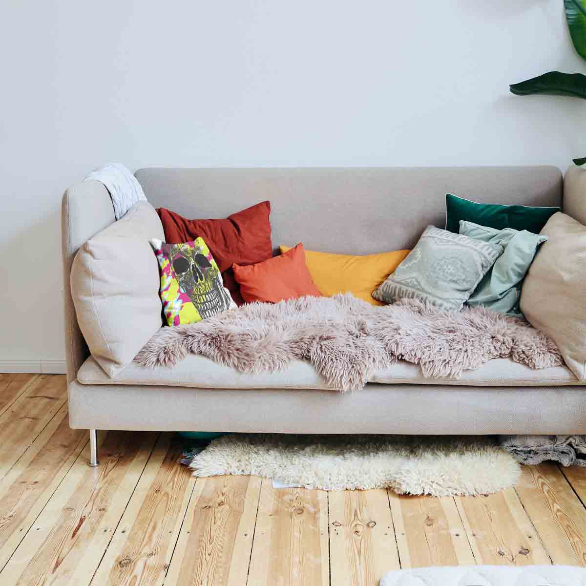 Gesundheitskissen Totenkopf Bunt