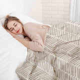 Original Therapiedecke - Baumwollbezug Beige mit Streifen