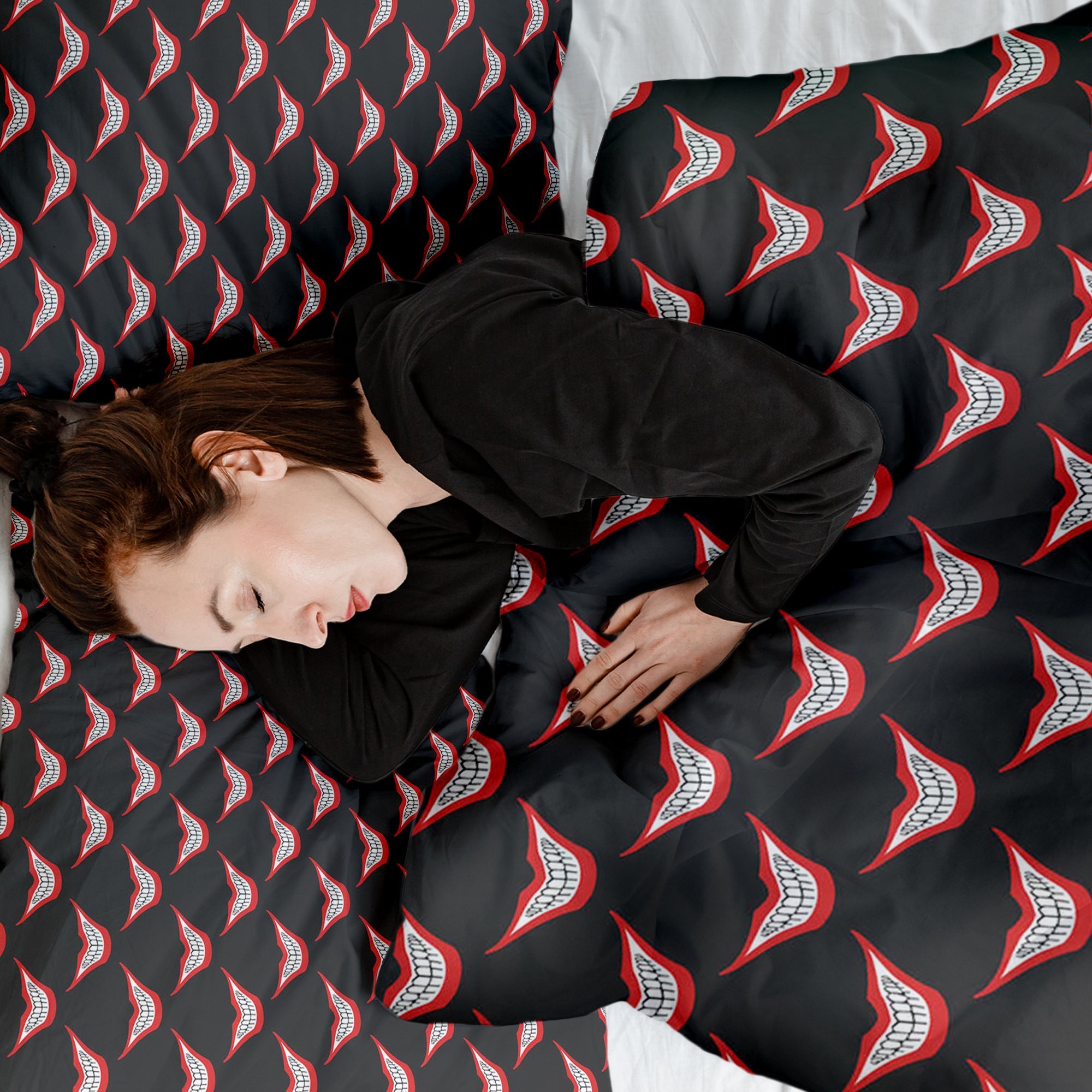 Original Therapiedecke - Baumwoll Bettwäsche Set Grinsender Mund