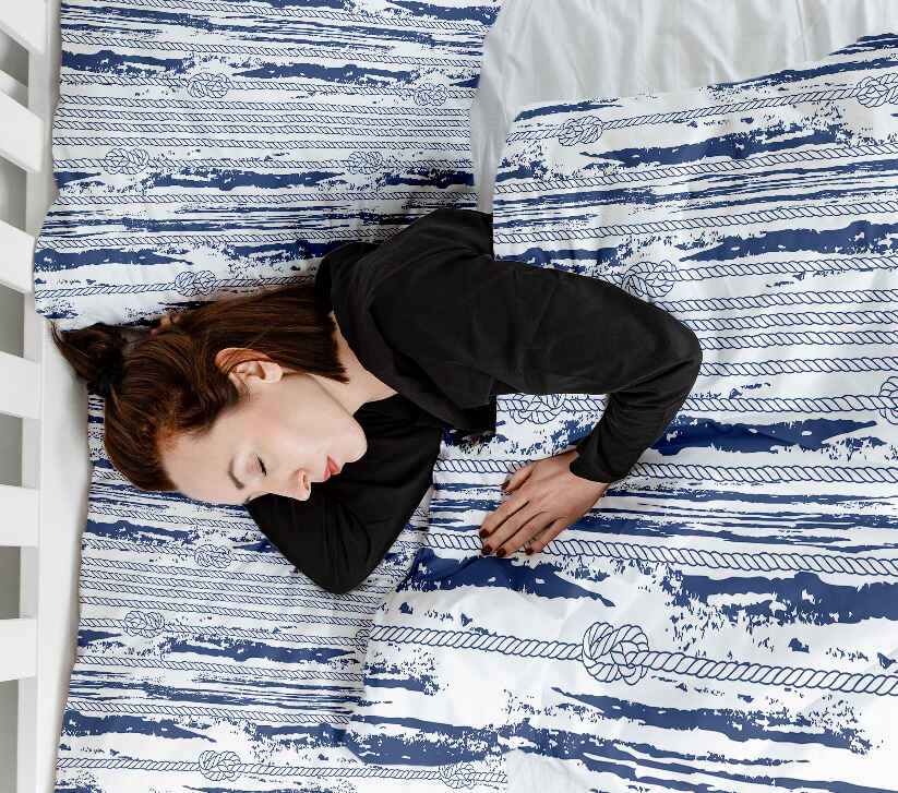 Original Therapiedecke - Baumwoll Bettwäsche Set gestreiftes Muster