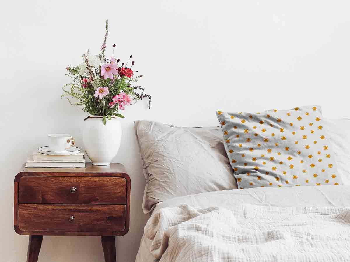 Gesundheitskissen gelbe Blumen