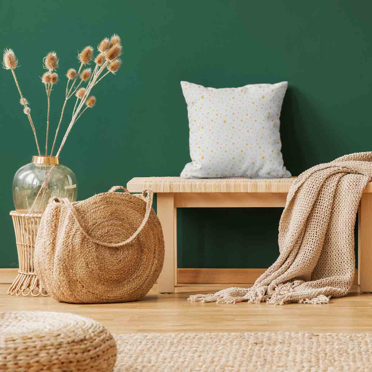 Gesundheitskissen Weiß mit gelben Sternen