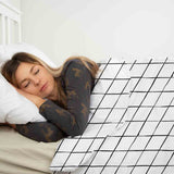 Original Therapiedecke - Baumwollbezug Weiß mit schwarzen Karos