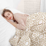 Original Therapiedecke - Baumwollbezug Beige mit Formen
