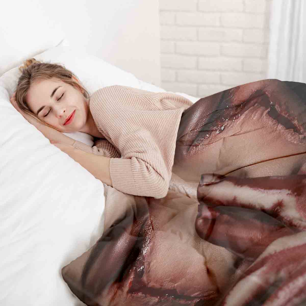 Original Therapiedecke - Baumwoll Bettwäsche Set Halloween Gesicht