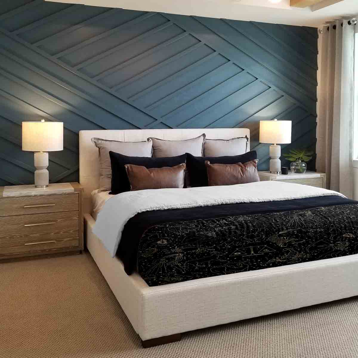 Original Therapiedecke - Baumwoll Bettwäsche Set Schwarz Horoskop