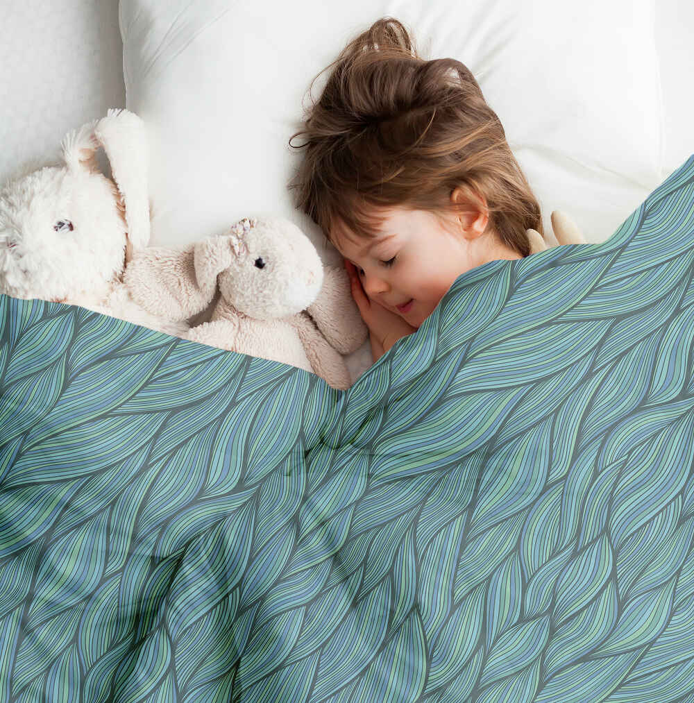 Original Therapiedecke - Baumwollbezug Geflecht Grün