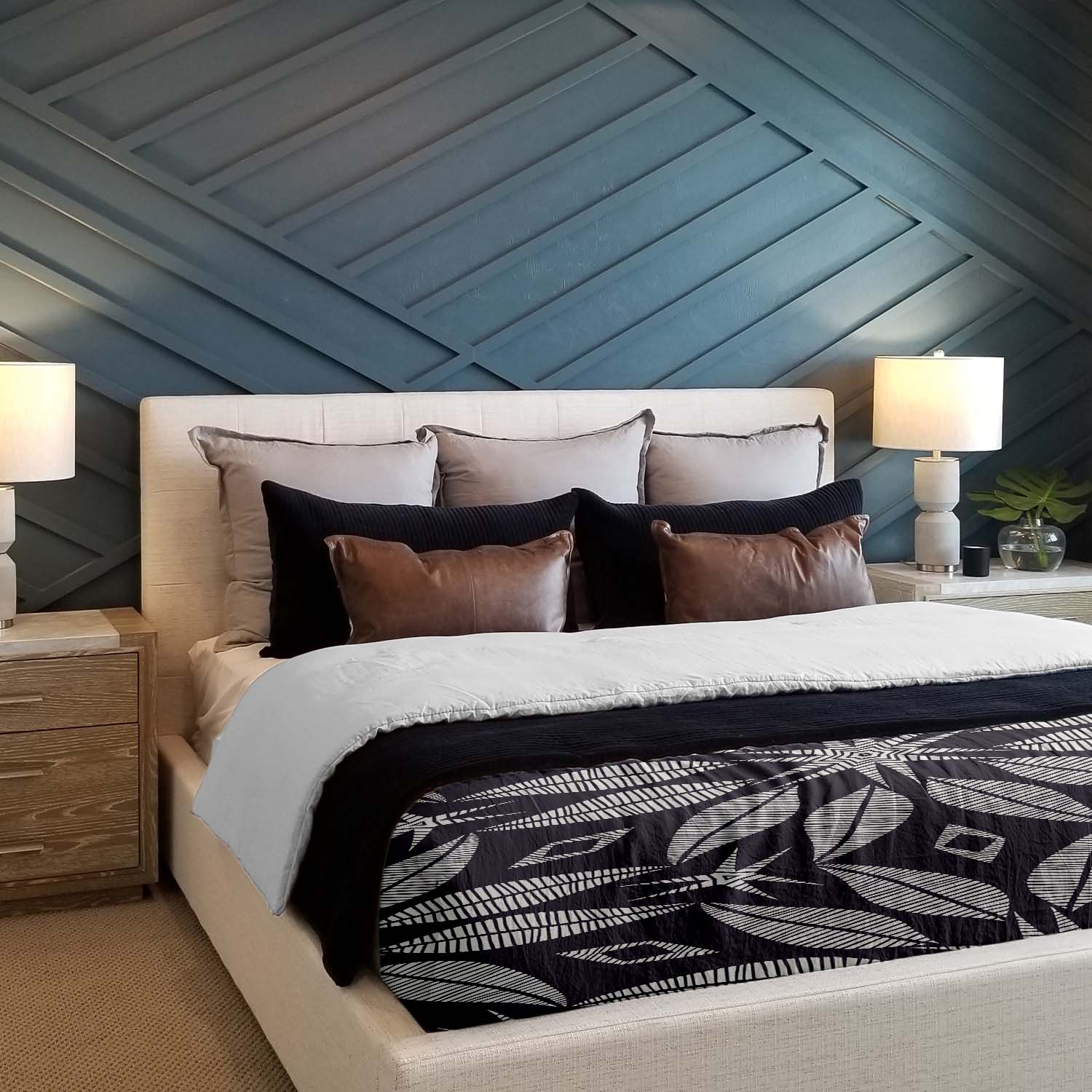 Original Therapiedecke - Baumwoll Bettwäsche Set mit großer Blume