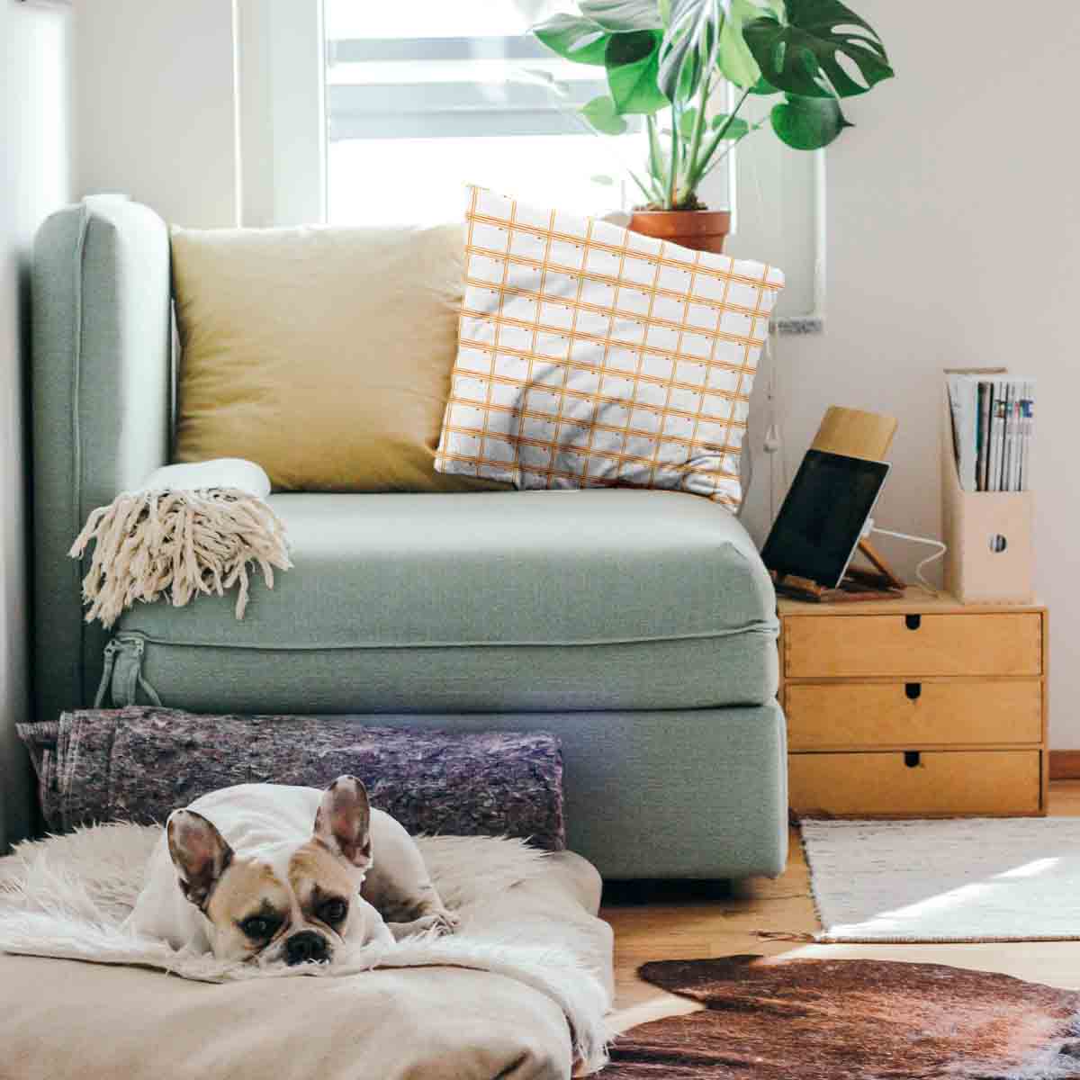 Gesundheitskissen Gelb Karo