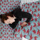 Original Therapiedecke - Baumwollbezug Rot Origami