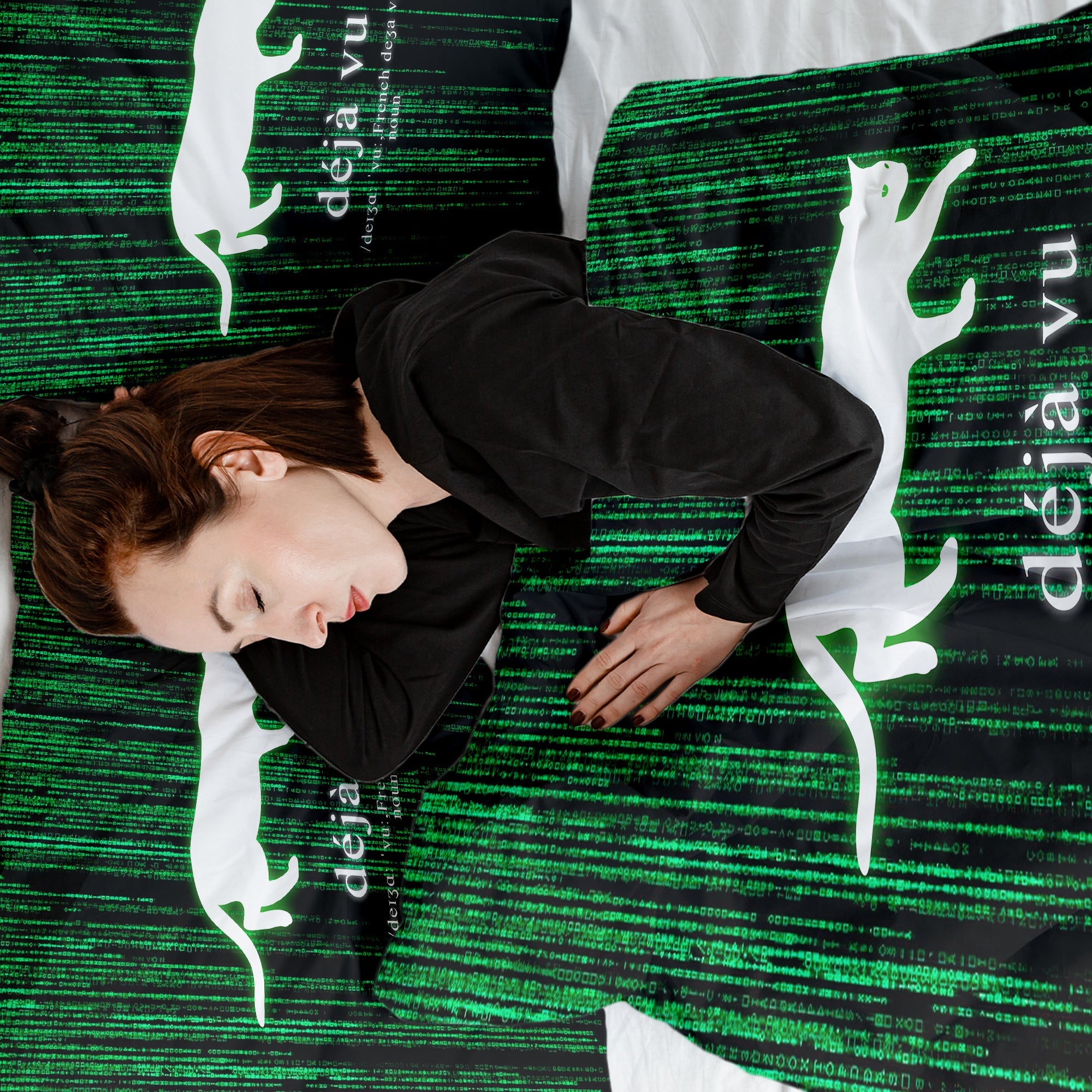 Original Therapiedecke - Baumwoll Bettwäsche Set Grün Déjà-Vu