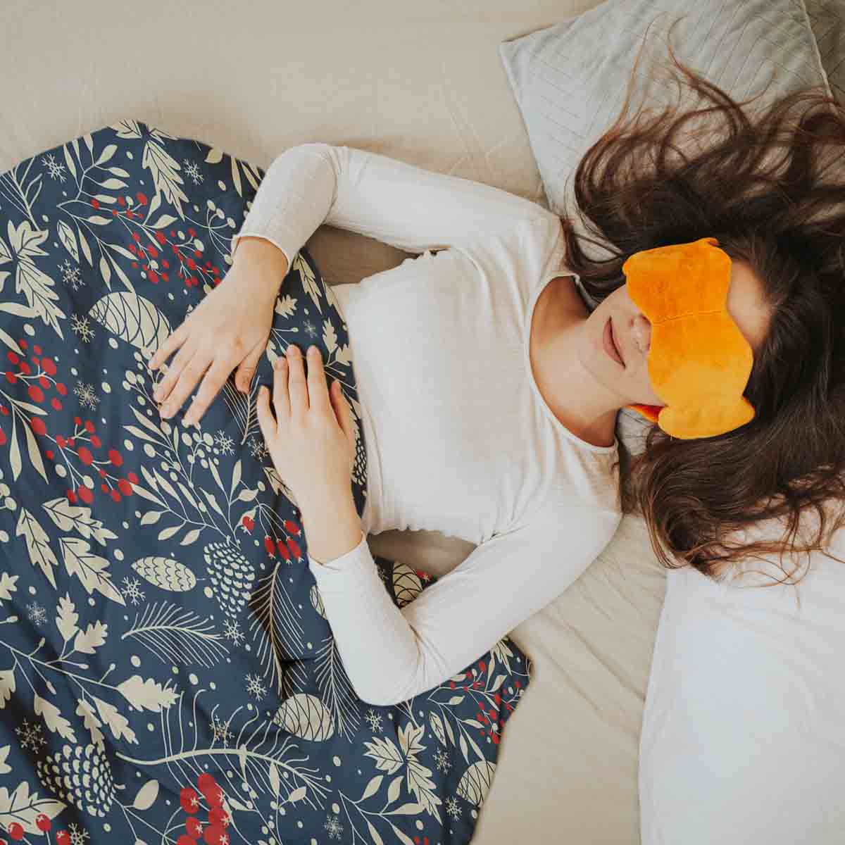 Original Therapiedecke - Baumwoll Bettwäsche Set weihnachtliche Blätter