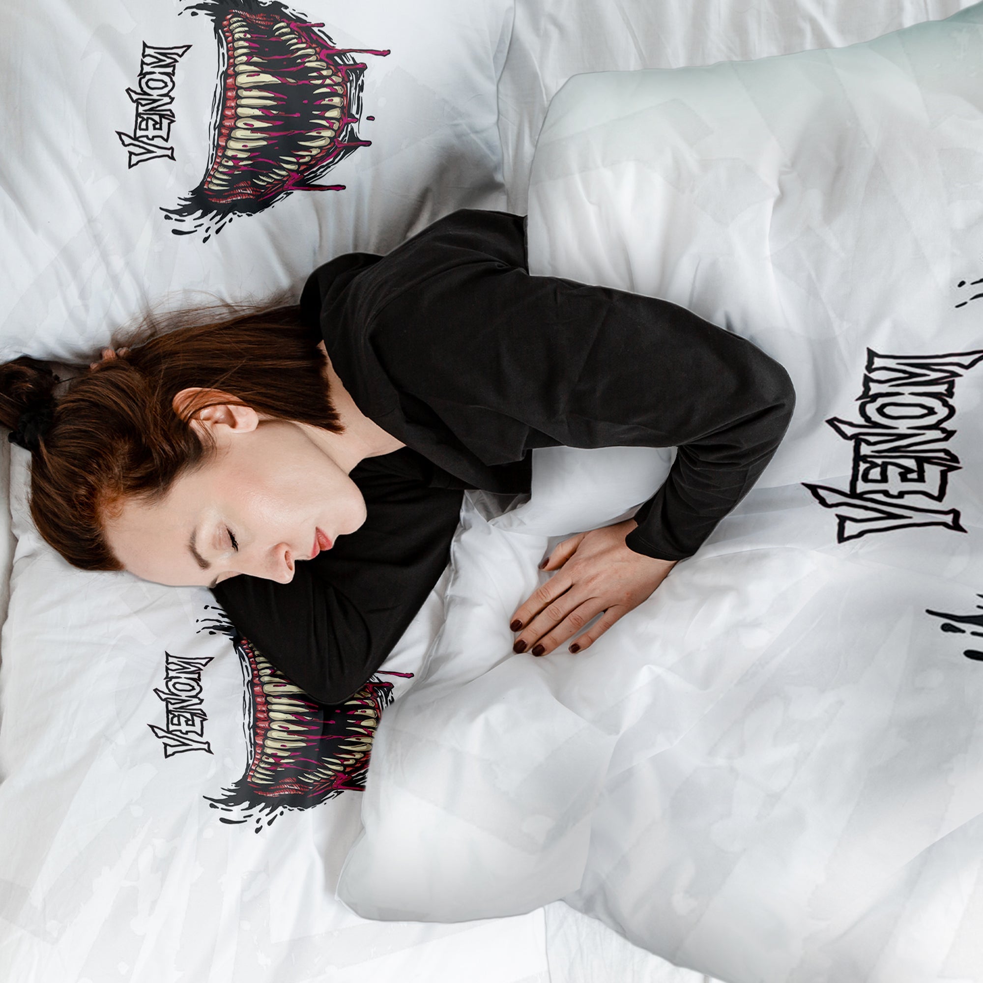 Original Therapiedecke - Baumwoll Bettwäsche Set Weiß Venom