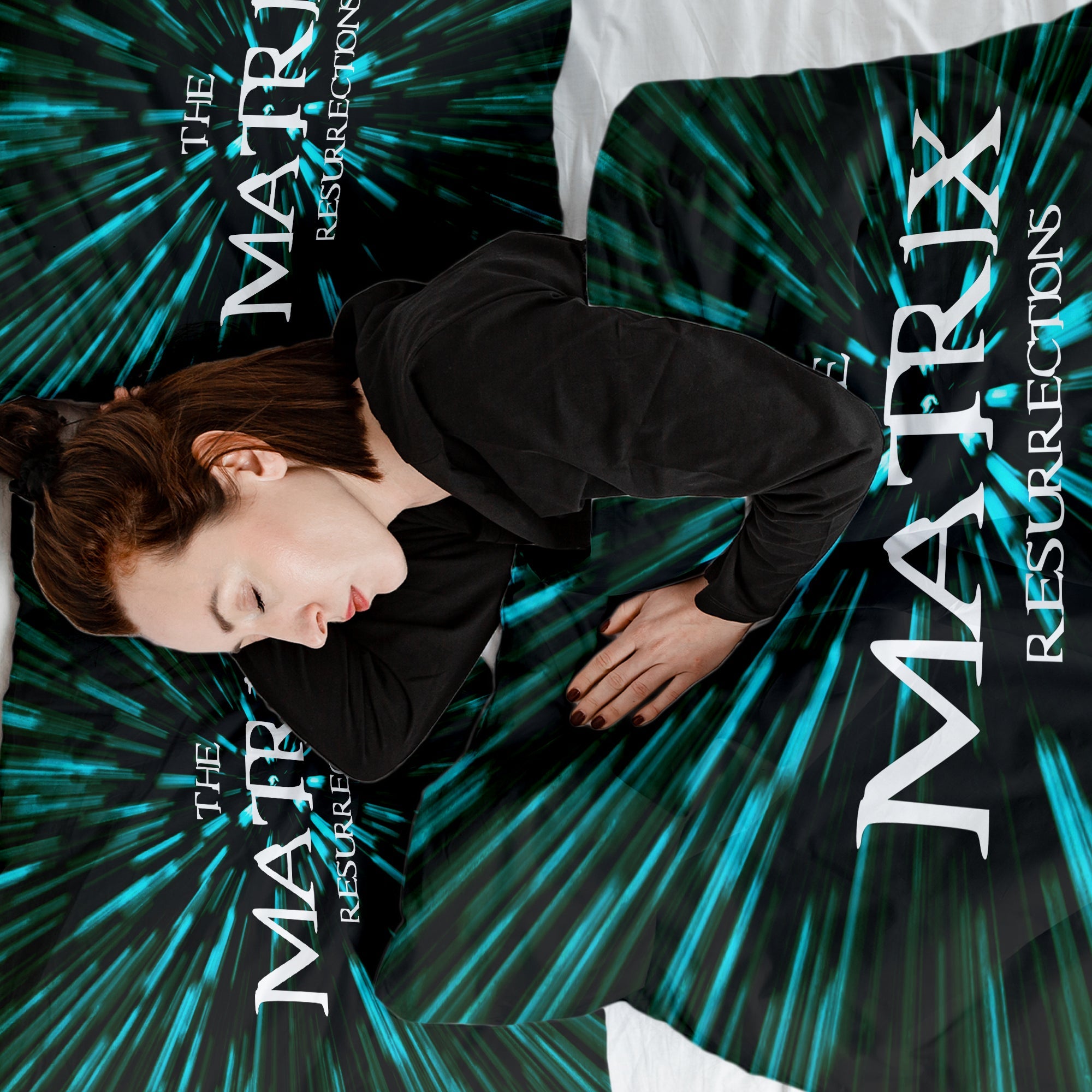 Original Therapiedecke - Baumwoll Bettwäsche Set Mit The Matrix Schriftzug