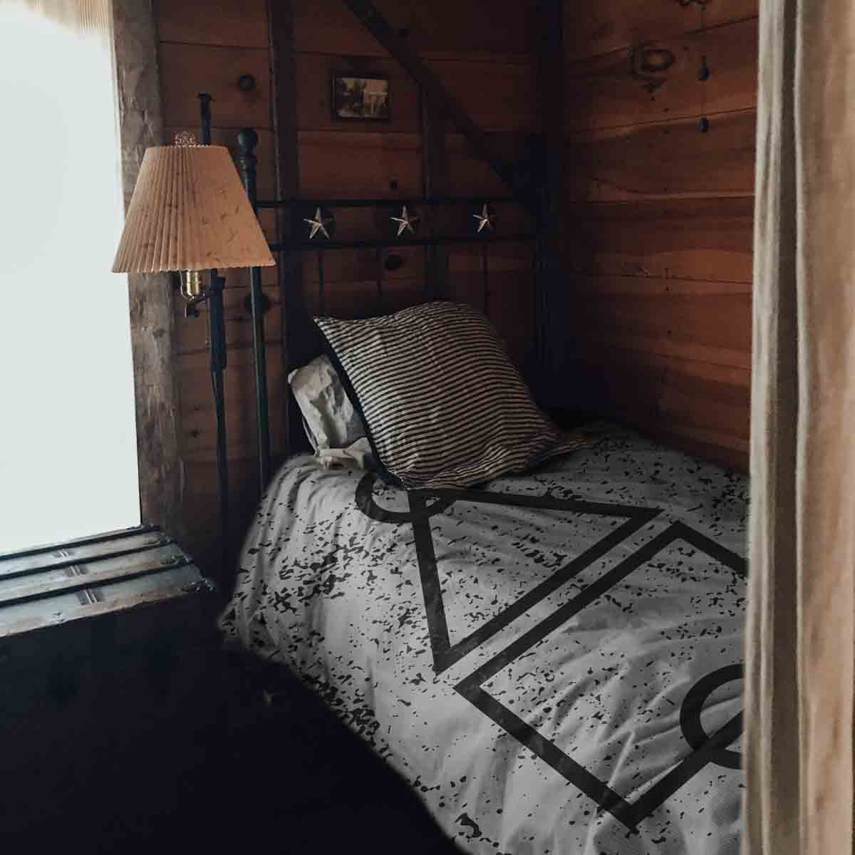 Original Therapiedecke - Baumwoll Bettwäsche Set Weiß Dalgona Formen