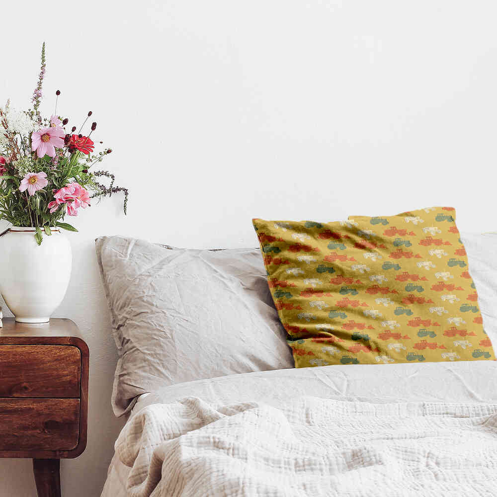 Gesundheitskissen Orange mit Treckern