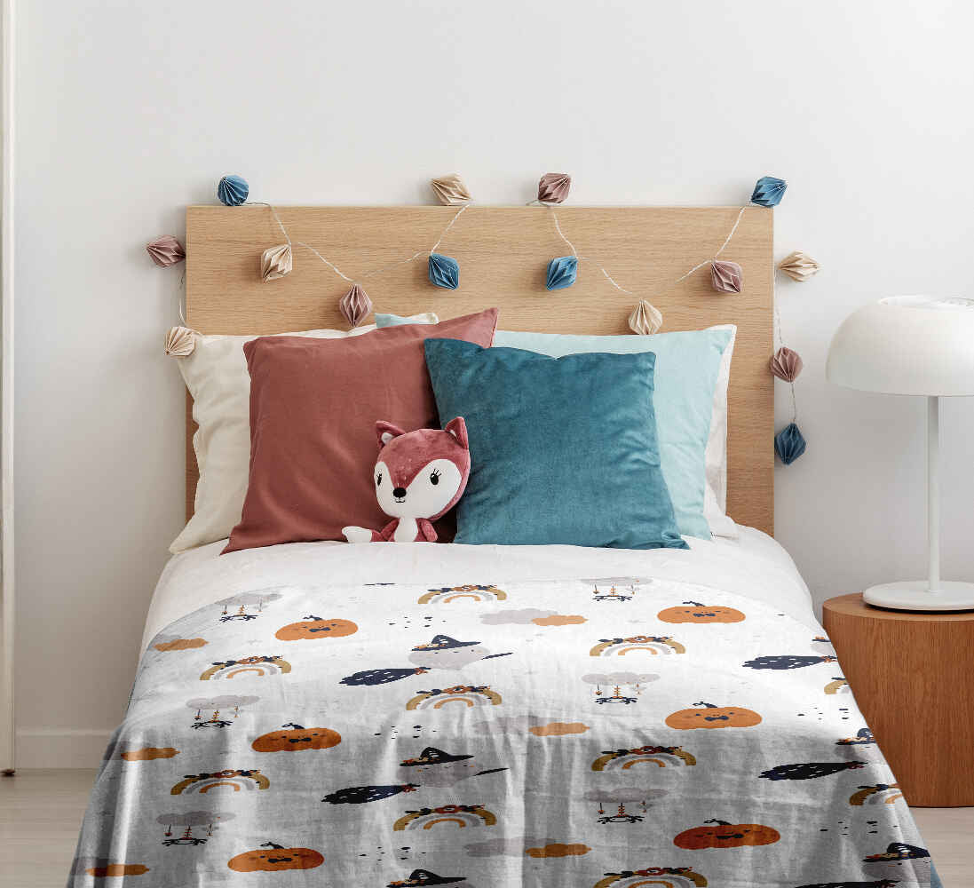 Original Therapiedecke - Baumwollbezug Weiß Herbst