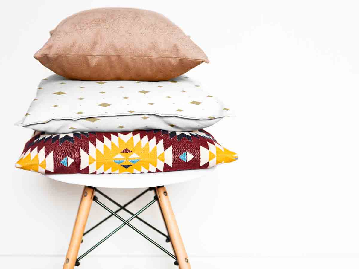 Gesundheitskissen goldene Quadrate