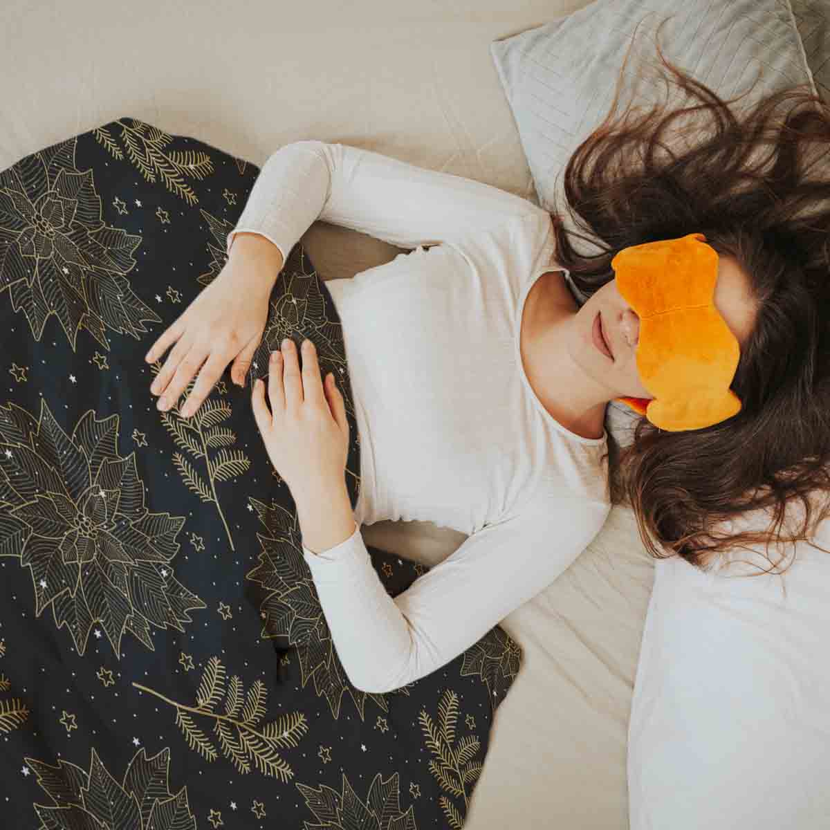 Original Therapiedecke - Baumwoll Bettwäsche Set Schwarz Christstern