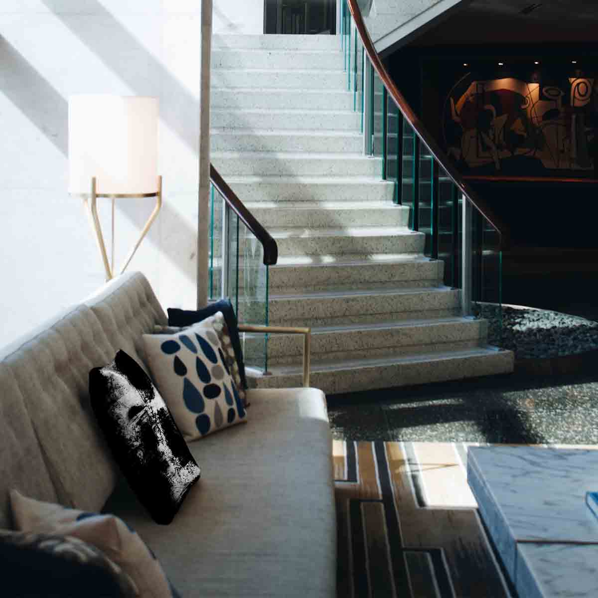 Gesundheitskissen Schwarz mit meliertem Muster