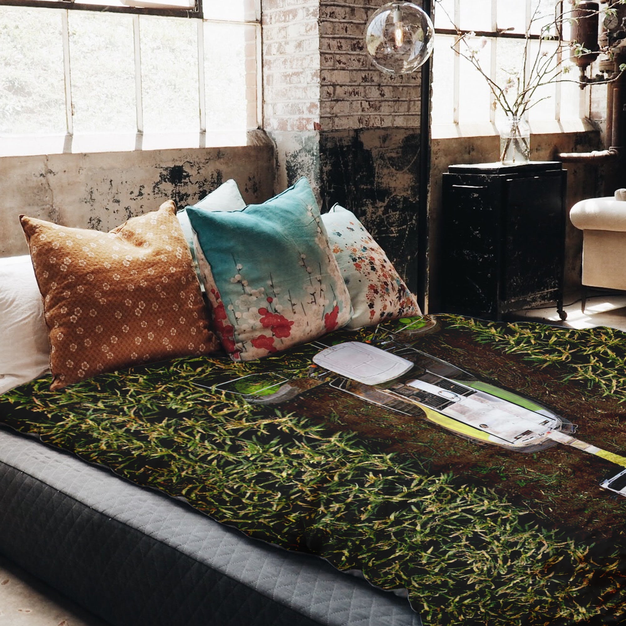 Original Therapiedecke - Baumwoll Bettwäsche Set Grünes Feld