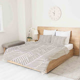 Original Therapiedecke - Baumwollbezug Beige mit Streifen