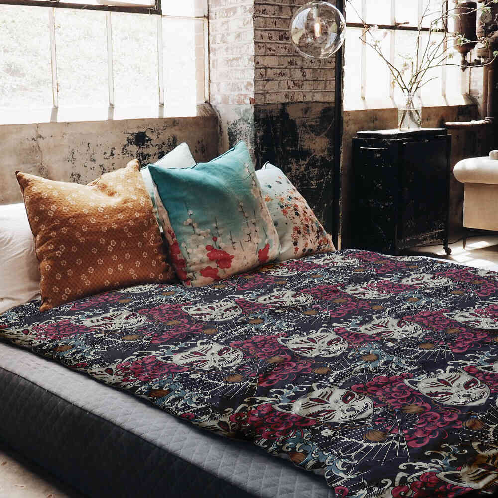 Original Therapiedecke - Baumwoll Bettwäsche Set Gruselkatze