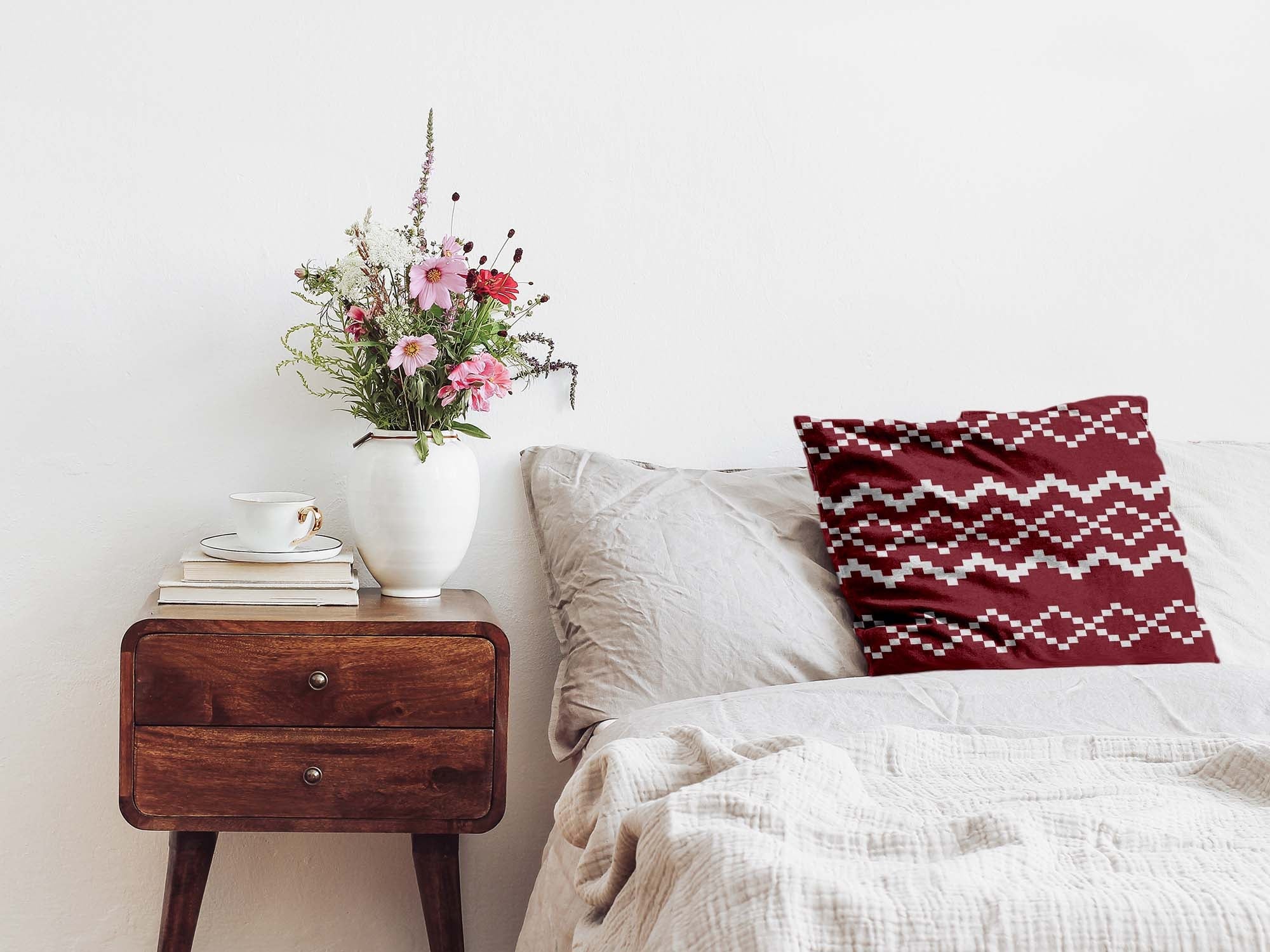 Gesundheitskissen mit rotem Weihnachtsmuster