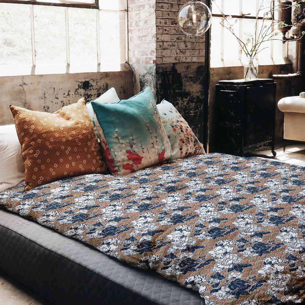 Original Therapiedecke - Baumwoll Bettwäsche Set mit Blüten