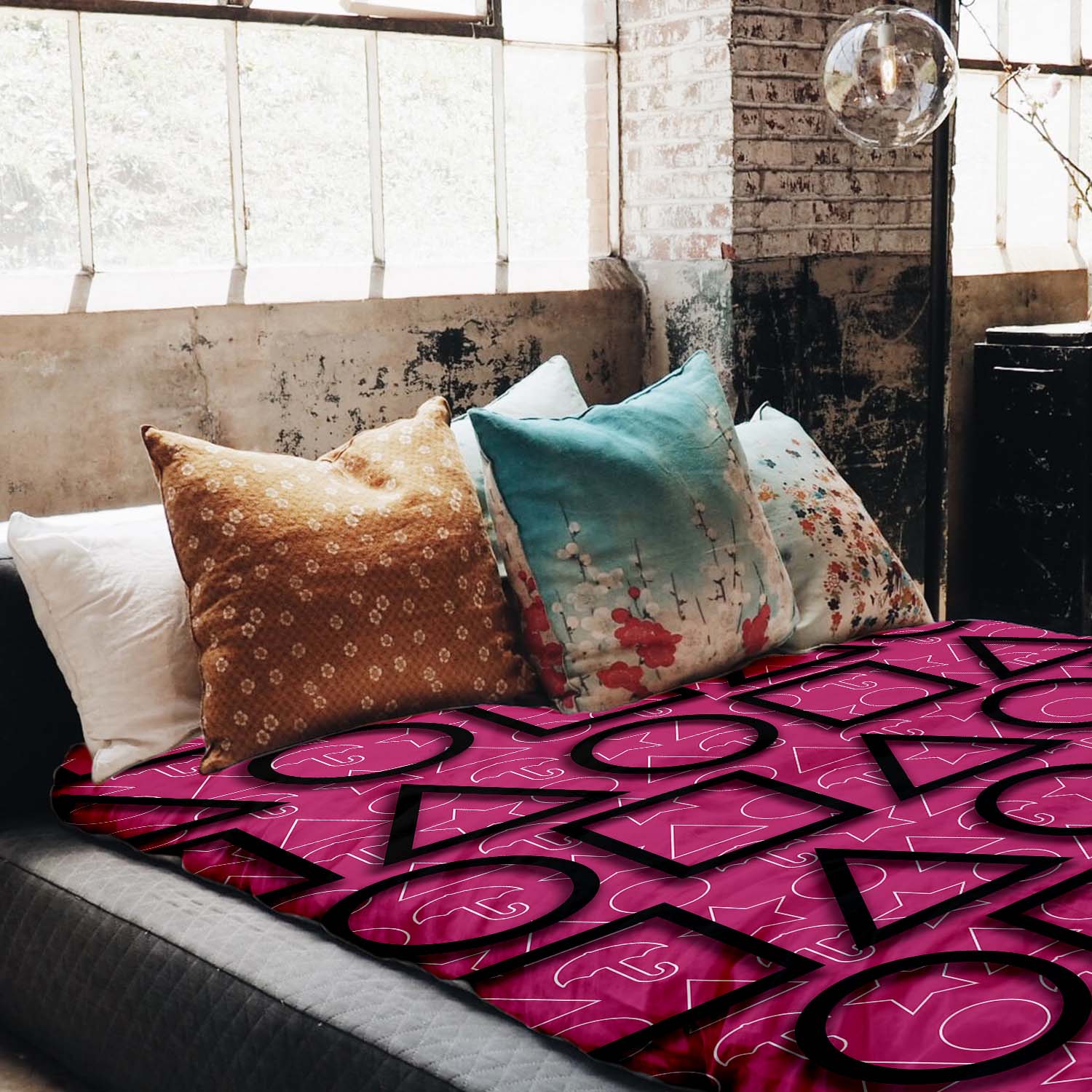 Original Therapiedecke - Baumwoll Bettwäsche Set Pink Squid