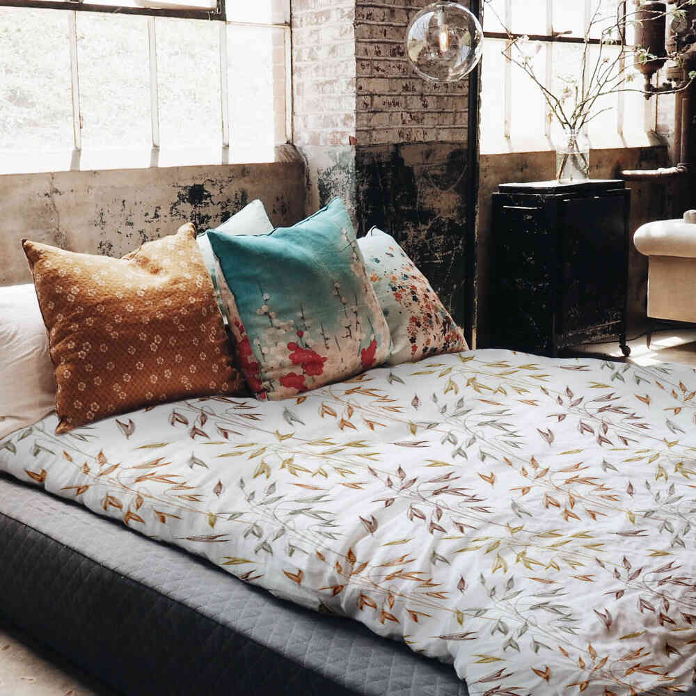 Original Therapiedecke - Baumwoll Bettwäsche Set mit zarten bunten Ästen