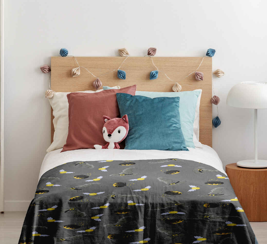 Original Therapiedecke - Baumwoll Bettwäsche Set Grau Zauberhut