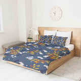 Original Therapiedecke - Baumwollbezug Blau mit Blumenstrauß