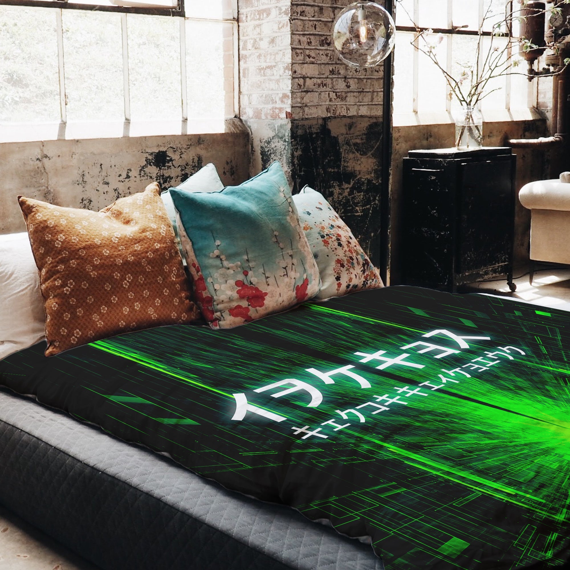 Original Therapiedecke - Baumwoll Bettwäsche Set mit chinesischem Schriftzug