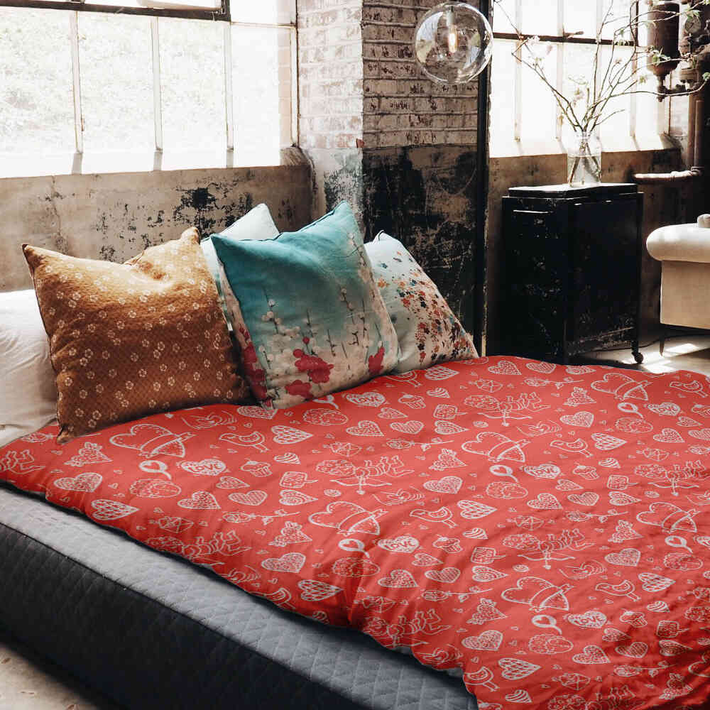 Original Therapiedecke - Baumwoll Bettwäsche Set Amor und Liebespfeil