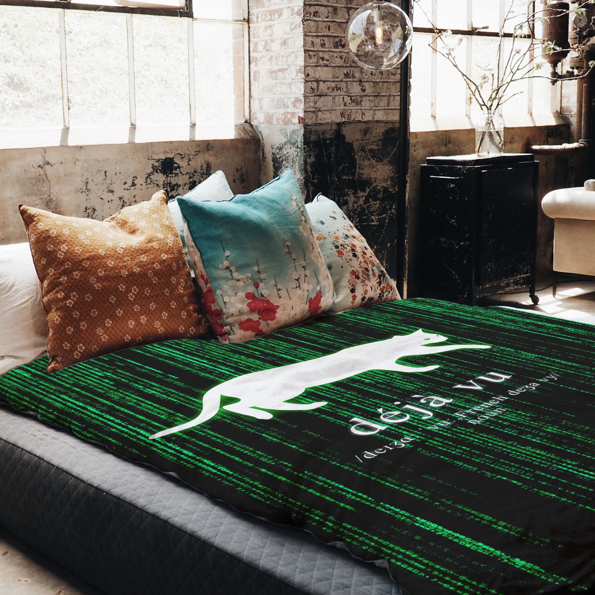 Original Therapiedecke - Baumwoll Bettwäsche Set Grün Déjà-Vu