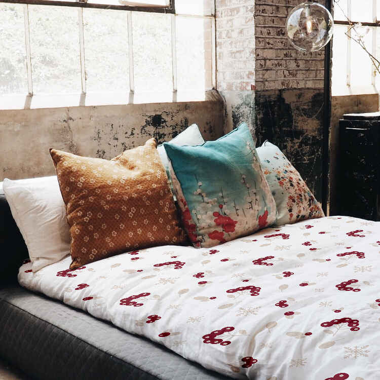 Original Therapiedecke - Baumwoll Bettwäsche Set mit Beerenstrauch