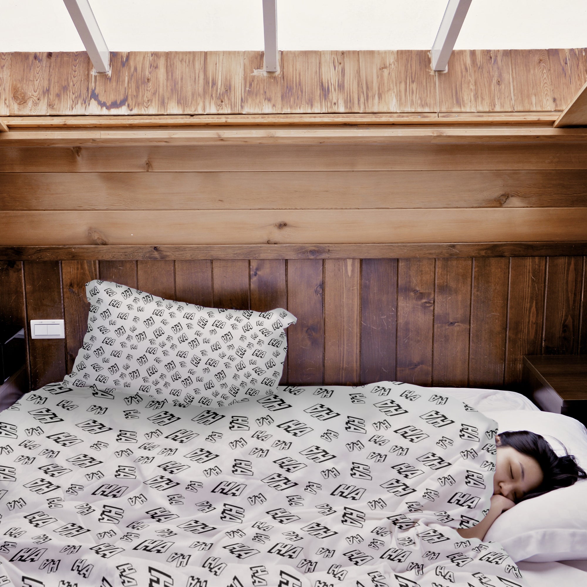 Original Therapiedecke - Baumwoll Bettwäsche Set Weiß Ha Ha