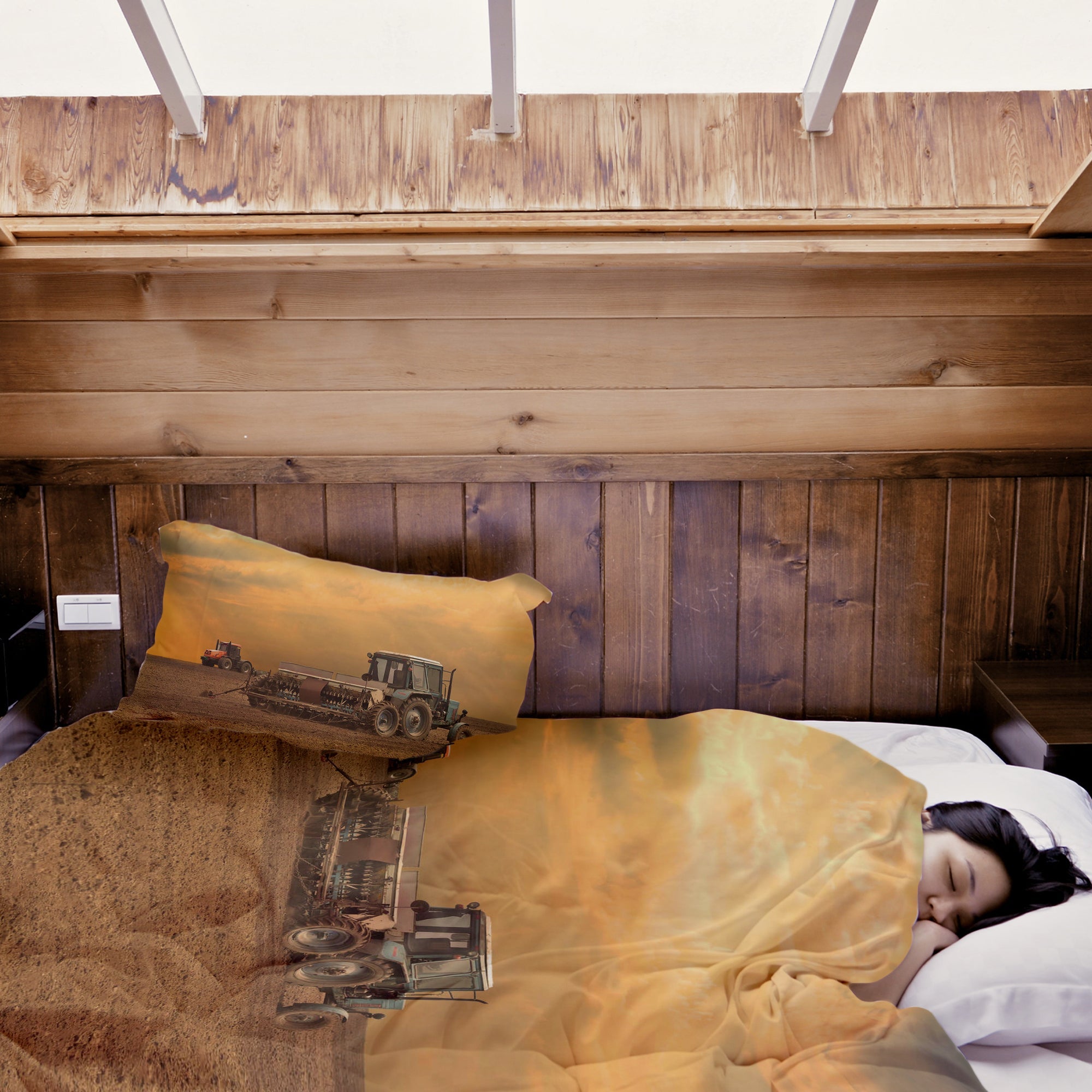 Original Therapiedecke - Baumwoll Bettwäsche Set Zwei Trecker